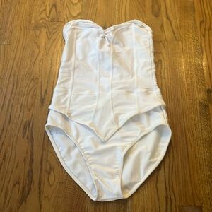 White Mondor Corset Leotard (adult XL) *MISSING STRAPS*